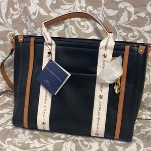 Adrienne Vittadini Montauk Tote w/AV Charm